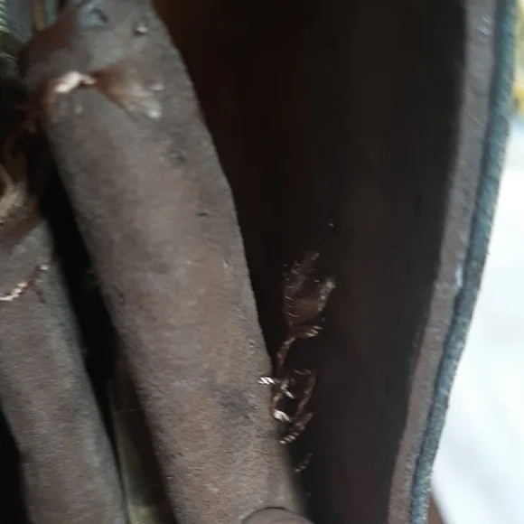 HOLT RENFREW Made In FRANCE Brown Suede Handbag - Picture 3 of 6